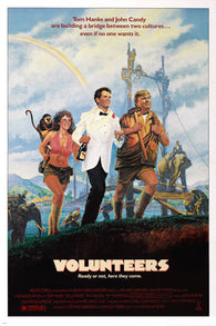 VOLUNTEERS movie poster TOM HANKS JOHN CANDY RITA WILSON funny CULTURE 24X36