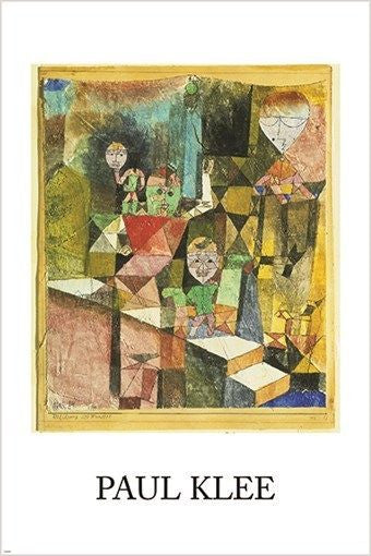 INTRODUCING THE MIRACLE vintage art poster PAUL KLEE symbolism cubism 24X36