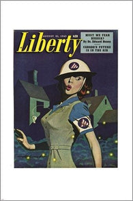 LIBERTY vintage mag cover poster AUGUST 1943 rare hot SEXY collectors 24X36