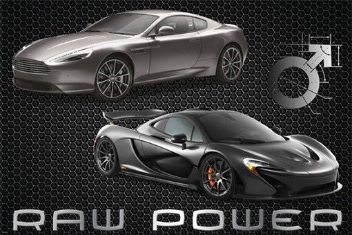 EXOTIC EUROPEAN SPORTS CAR collectors poster RAW POWER beauty refined 24X36