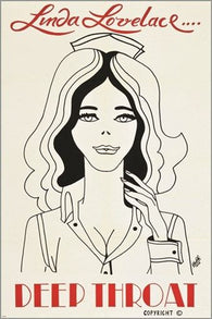 DEEP THROAT aquarius releasing 1972 CLASSIC movie poster PORNOGRAPHIC 24X36