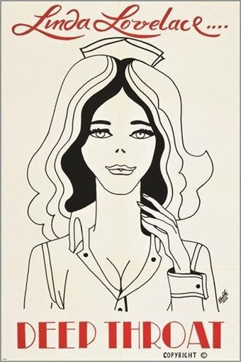 DEEP THROAT aquarius releasing 1972 CLASSIC movie poster PORNOGRAPHIC 24X36