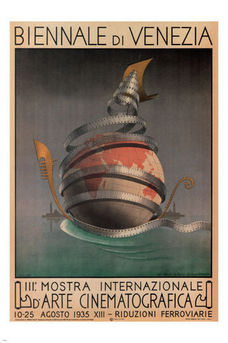 Venice Biennale International ART EXHIBIT POSTER A. De Maria Italy '35 24X3