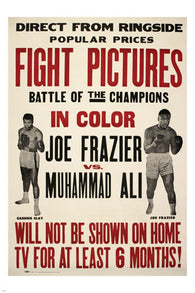 JOE FRAZIER MUHAMMAD ALI FIGHT PICTURES vintage ad poster 24X36 champions HOT