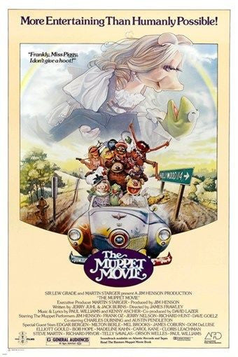 KERMIT the frog in THE MUPPET MOVIE 1979 movie poster 24X36 KIDS adventure