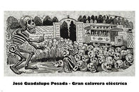 GRAN CALAVERA ELECTRICA vintage art poster SKULLS GRAVEYARD unusual 24X36