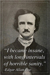 original quote poster EDGAR ALLEN POE renowned author SPOOKY 24X36 new RARE