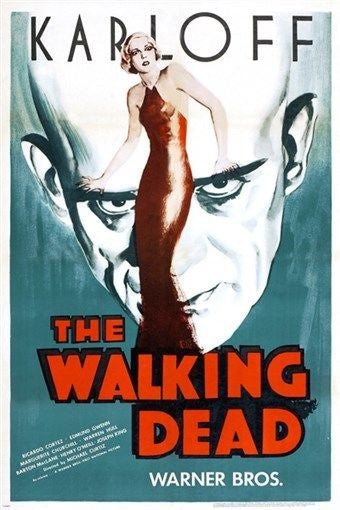 BORIS KARLOFF the walking dead CLASSIC MOVIE POSTER horror 24X36 RARE hot
