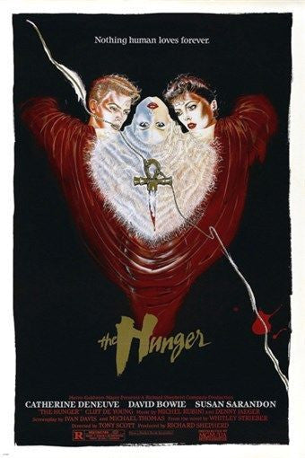 DAVID BOWIE SUSAN SARANDON the hunger movie poster 1983 BRITISH HORROR 24X36