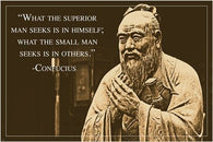 rare unique CONFUCIUS PHOTO QUOTE POSTER ancient chinese philosopher 24X36