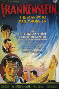 CLASSIC UNIVERSAL PICTURES' FRANKENSTEIN poster boris karloff 24X36
