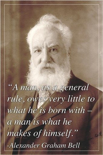 ALEXANDER GRAHAM BELL scientist inventor INSPIRING QUOTE POSTER 24X36 new