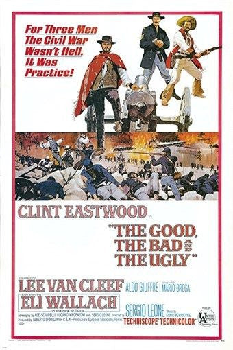 the GOOD the BAD and the UGLY vintage movie poster CLINT EASTWOOD 24X36 west