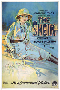 THE SHEIK With Agnes Ayres & Rudolph Valentino MOVIE POSTER 1921 24X36
