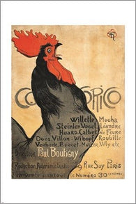 cocorico 1896 VINTAGE ART POSTER theophile steinlen COLORFUL ROOSTER 24X36