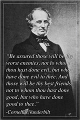 CORNELIUS VANDERBILT photo quote poster INSPIRATIONAL MOTIVATIONAL 24X36 new