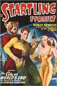 robot nemesis STARTLING STORIES vintage comic book cover POSTER 24X36 rare