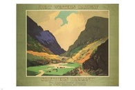 Southern Ireland Great Western Railroad Ad Poster Warwick Goble UK 24X36  New