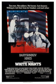 vintage movie poster WHITE NIGHTS barynshnikov & hines DANCING ACTION 24X36