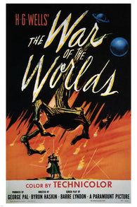 The war of the worlds MOVIE POSTER H. G. Wells 1953 24X36 rare hot NEW