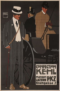 CONFECTION KEHL Ludwig Hohlwein GERMANY 1908 vintage ad poster 24X36