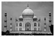 THE TAJ MAHAL agra, india BLACK AND WHITE photography poster HISTORIC 24X36