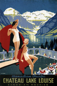 CHATEAU LAKE LOUISE vintage travel ad poster A LEIGHTON Canada 1938 24X36 - YW0