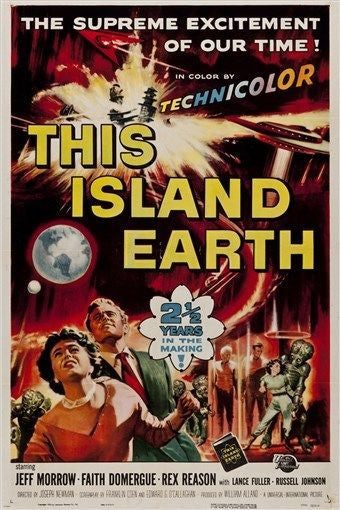 THE ISLAND EARTH 1955 vintage science fiction movie poster JEFF MARROW 24X36