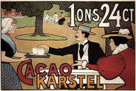 vintage ad poster CACAO KARSTEL by johann georg VAN CASPEL netherlands 1897