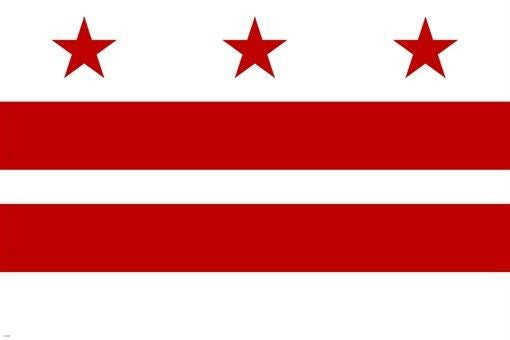 DC OFFICIAL flag poster HISTORIC POLITICAL COLLECTORS red prized rare 24X36