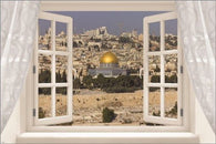 WINDOW into jerusalem SCENIC POSTER ancient historic COLLECTORS 24X36 rare