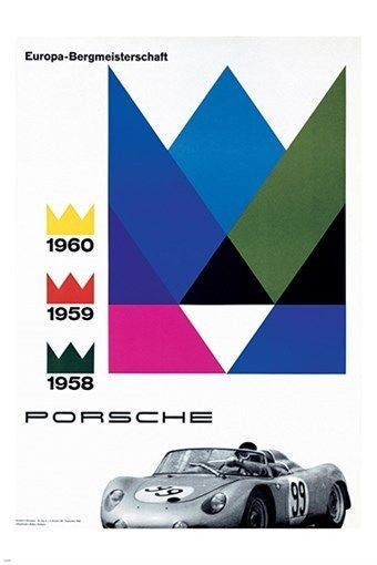 racing vintage sports poster 1959 CLASSIC CAR sleek style 24X36 BOLD