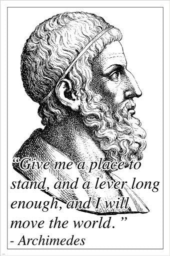 archimedes INSPIRATIONAL MOTIVATIONAL photo quote poster ANCIENT GREEK 24X36