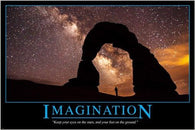 inspirational motivational poster IMAGINATION AND QUOTE starry sky 24X36