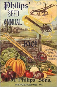 vintage PHILIPS' seeds AD POSTER from pennsylvania RARE HOT COLLECTORS 24X36