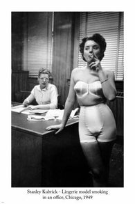 STANLEY KUBRICK Lingerie Model Smoking In An Office PHOTO POSTER 1949 24X36