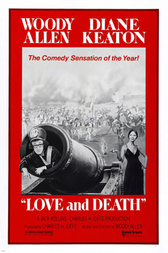 WOODY ALLEN DIANE KEATON Love & Death Movie Poster ROMANTIC COMEDY 24X36