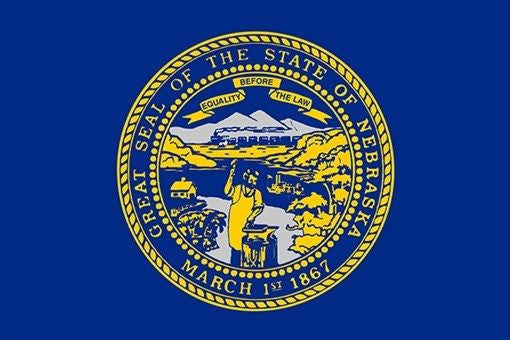 nebraska state flag poster OFFICIAL historic POLITICAL collectors 24X36 NEW