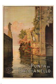 Punta di Balbianello VINTAGE TRAVEL POSTER ITALY 1925 24X36 rare collectors