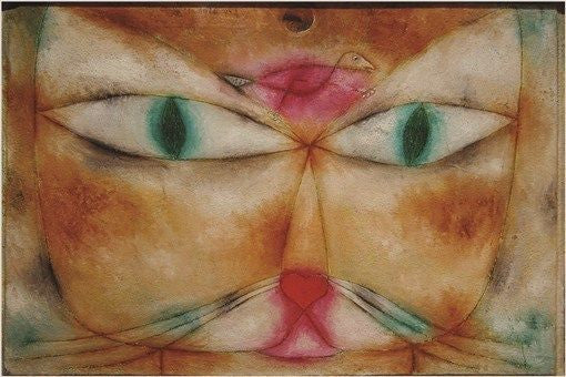 PAUL KLEE cat and bird VINTAGE PAINTING art poster SURREALISM CUBISM 24X36