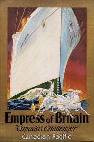 EMPRESS OF BRITAIN - canada's spirited ship CANADA vintage ad poster 1929