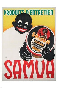 CARE WAX SAMVA vintage ad poster AFRICAN 24X36 collectors international