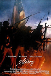 CIVIL WAR movie poster GLORY matthew broderick DENZEL WASHINGTON 24X36 1989