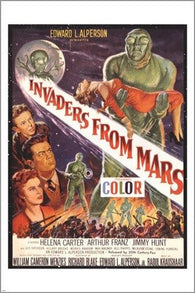 invaders from MARS vintage SCI-FI POSTER 1953 aliens action 24X36 COLLECTORS