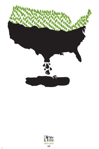 OIL change POSTER educational 24X36 ENVIRONMENTAL trees political STATEMENT