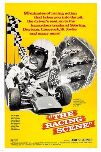 JAMES GARNER documentary movie poster '70 THE RACING SCENE sports car 24X36