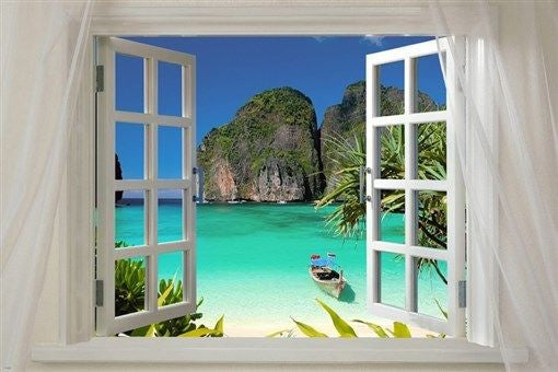 SCENIC POSTER window onto THAILAND 24X36 island turquoise water LUSH EXOTIC