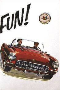 trade catalog image of the 1957 CHEVROLET CORVETTE vintage car poster 24X36