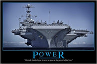 POWER quote poster INSPIRATIONAL MOTIVATIONAL military battleship 24X36 HOT