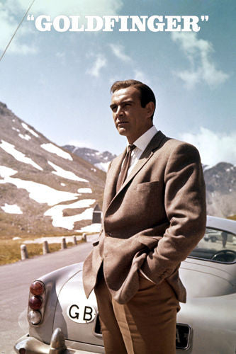 SEAN CONNERY GOLDFINGER movie poster SEXY virile RETRO suit tie  24X36